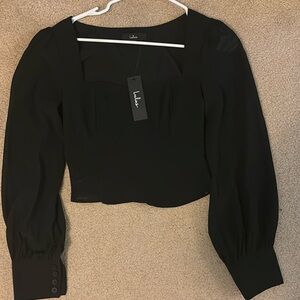 Lulus Black Blouse